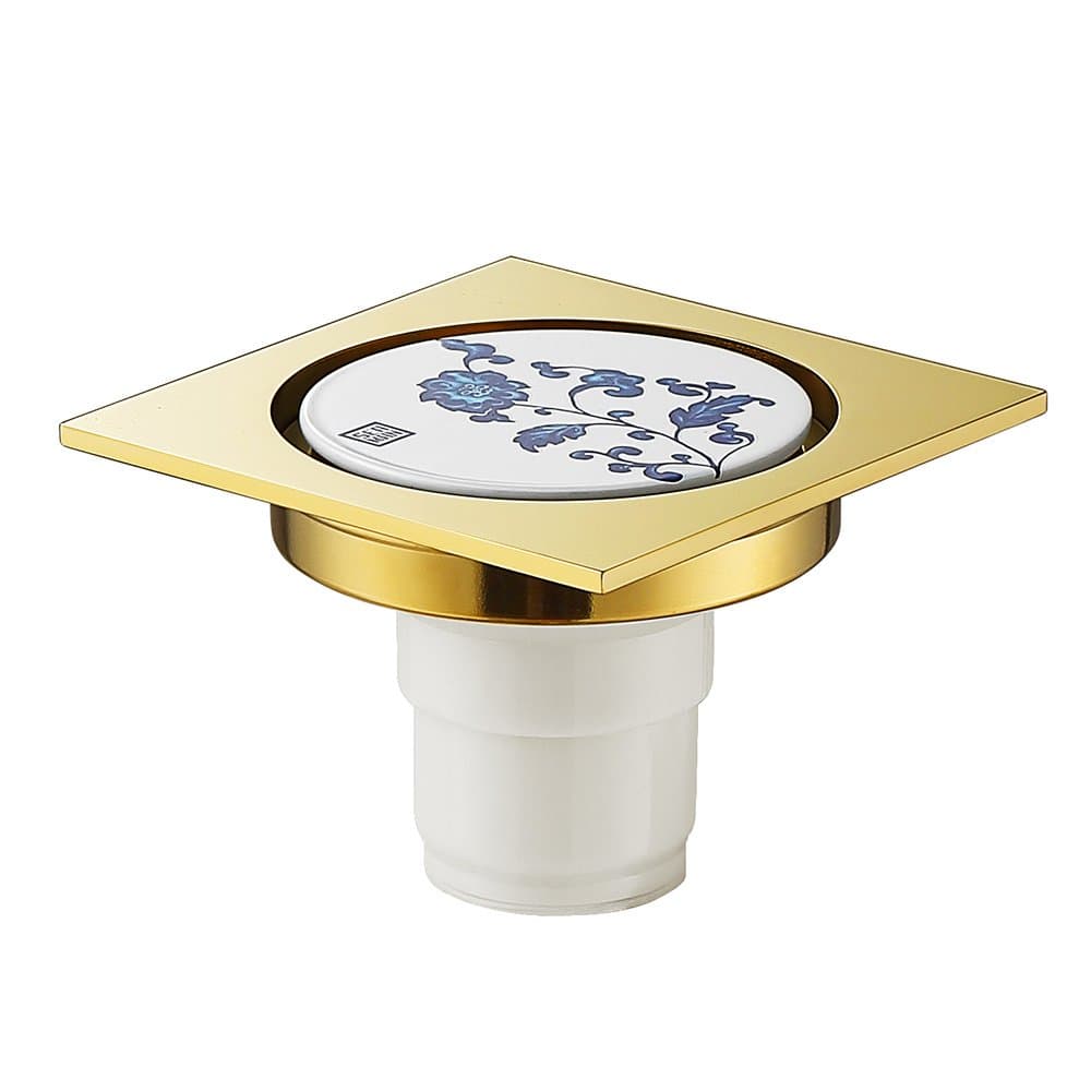 HOMEANGEL Vintage Brass Round Shower Drain