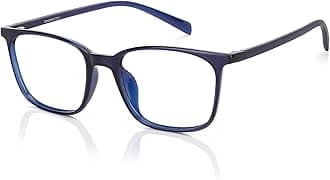 | Zero Power Blue Cut Computer Glasses | Gaming Glasses | Anti Glare, Lightweight & Blocks Harmful Rays | UV Protection Specs | Men & Women | Medium | LB E13526