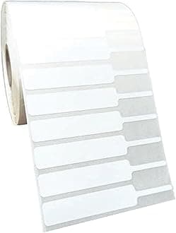 True-Ally 100mm x 15mm Blank Jewelry Price Tags Stickers | Non tearable - Glossy Premium | Indentification Tags Stickers Jewelry Price Label Self Adhesive