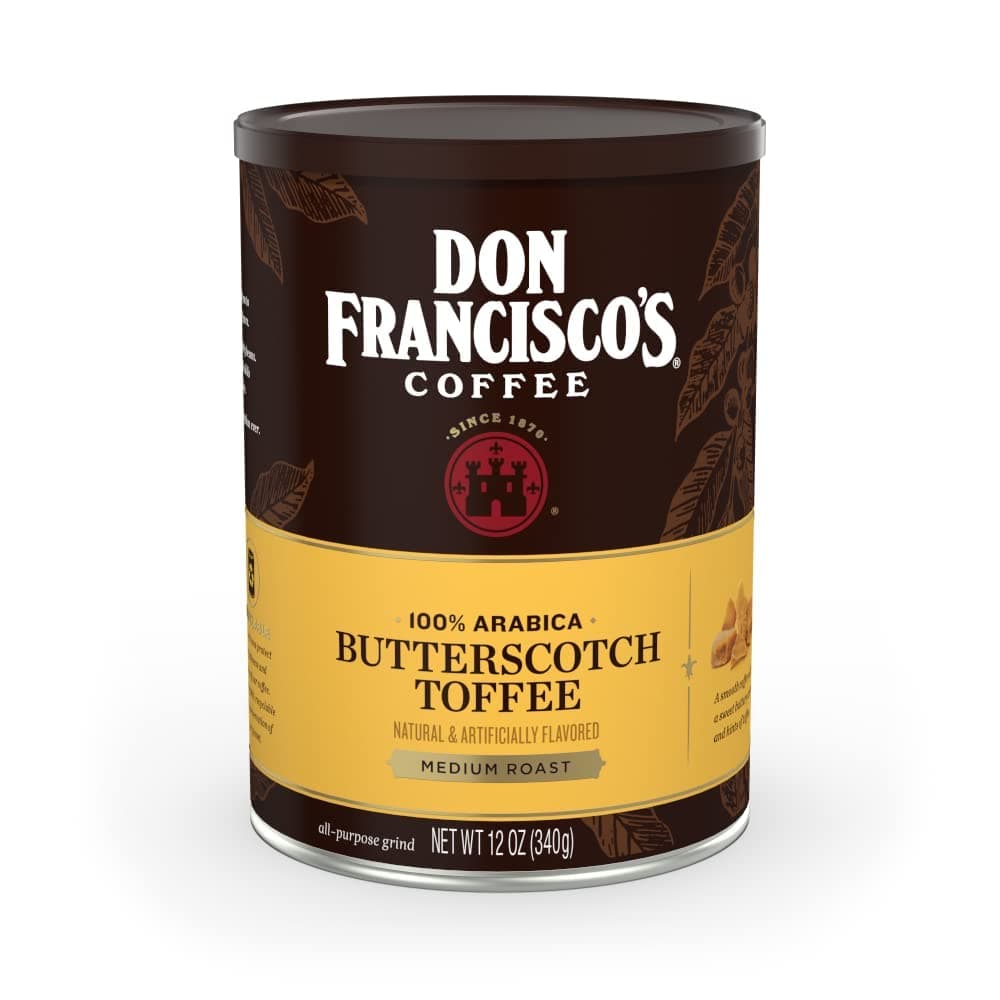 Don Francisco Butterscotch Toffee, 12oz Ground Coffee Can