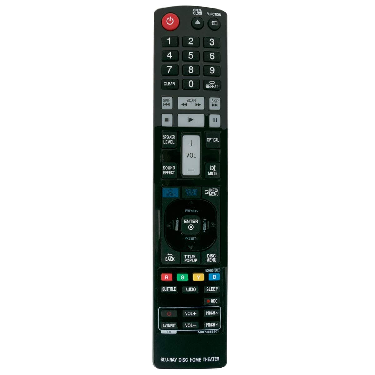 New AKB73655501 Replace Remote Control fit for LG Blu-ray Disc Home Theater System BB5520A BH7520TW BH9220BW BH9220BWMT BH9320H BH9420PW BH9420PWMT BH9520TW S72B1-C S72T1-S S72T1-W S92b1S S92b1-S