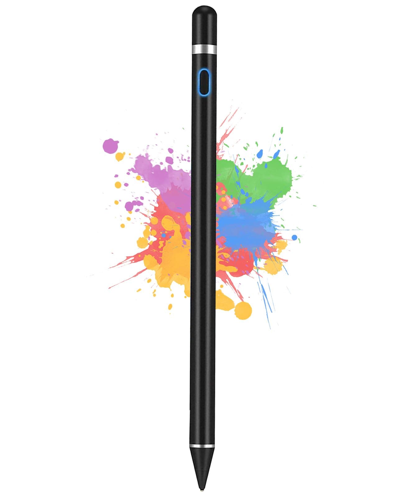 Stylus Pen for Touchscreen, DOGAIN iPad Pencil 1.5mm Fine Point Rechargeable, Tablet Pen for Drawing/Writing/Playing, Stylus Pen for iPad/iPad Air/Mini/Pro/Android/iPhone and Most Device(Black)