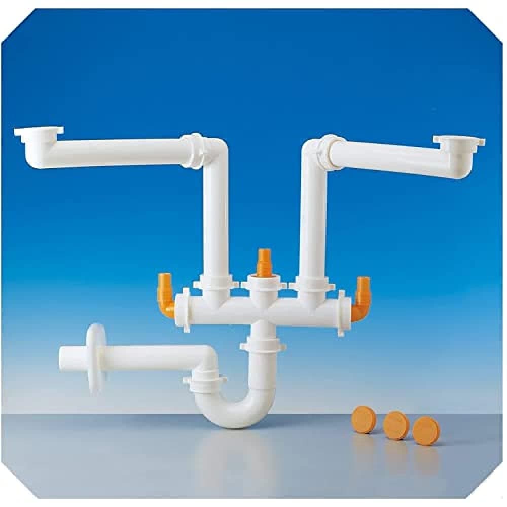 Space Siphon 2 for Kitchen Sinks with Two Trays