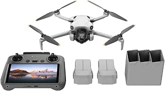 Mini 4 Pro Fly More Combo Plus with DJI RC 2, Drones with Camera for Adults 4K, 3 Intelligent Flight Battery Plus for up to 135 Mins Flight Time, Smart Return to Home, Drone for Beginners