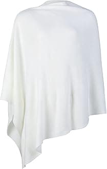 Fomolom Women Ponchos Sweater Versatile Lightweight Solid Knitted Shawl Wrap Scarf Cape Accessories for Womens