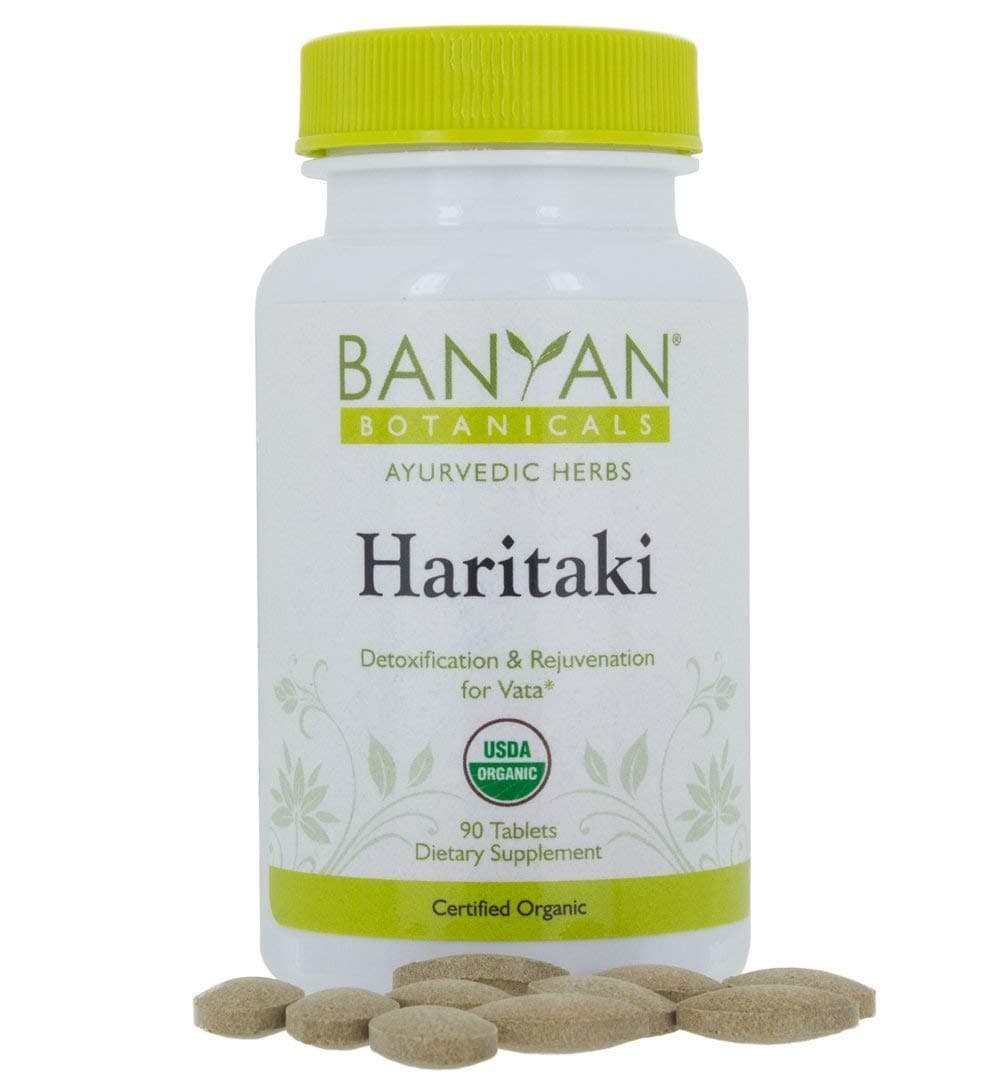 Banyan Botanicals Organic Haritaki Tablets – Natural Colon Cleanse & Digestive Support – Gentle Regularity & Internal Detox Supplement – Terminalia Chebula – 90 Tablets – USDA Organic, Fair Trade