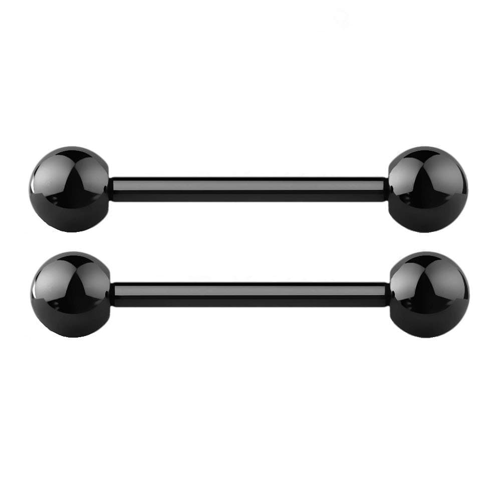 Pierced Owl14G G23 Implant Grade Solid Titanium PVD Plated Internally Threaded Barbells, Sold as a Pair