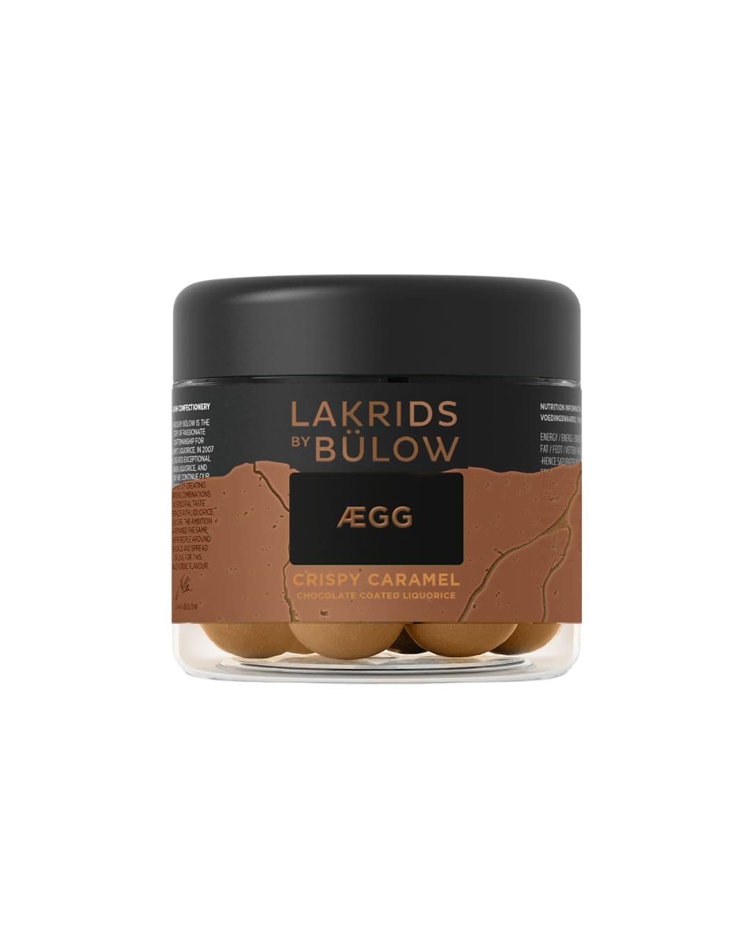 LAKRIDS BY BÜLOW - Crispy Caramel - 4.4 oz - Chocolate Covered Gourmet Licorice - Black Licorice Coated in Dulce Chocolate and Sea Salt Flakes