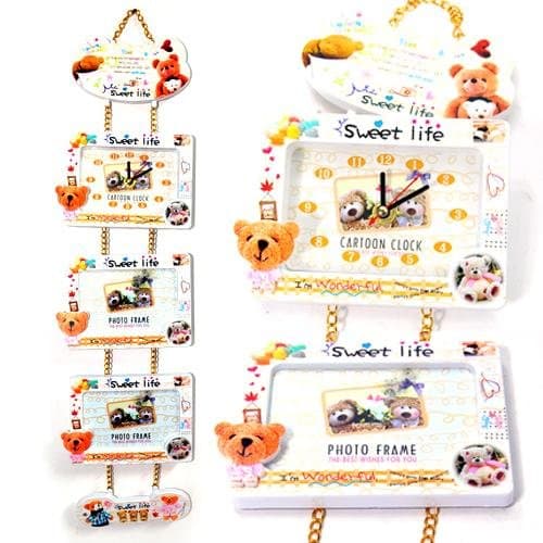 Jesi Hanging clocks fashion creative photo frame creative wall clock random color