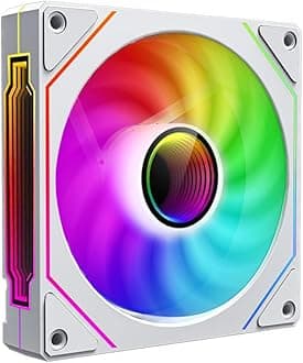 UPSIREN 92mm CASE Cooling Fan, Computer Case Fan, 4pin PWM PC Pan, 25mm Thick, 1200/2500RPM Speed, 40/65CFM, Silent CPU Cooling Fan (1PC, White, 9CM)