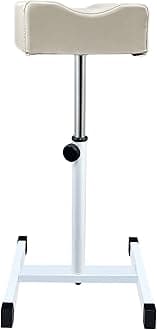 Pedicure Foot Rest,Adjustable Height Pedicure Stool,Pedicure Stand for Home Salon,Tattoo,Nail Tech(Light Grey)