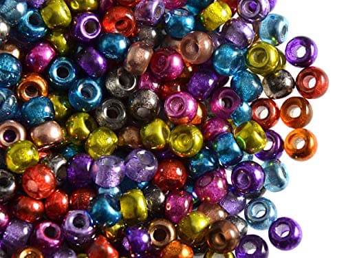 50pcs Small Pony Beads 5.5mm, 2mm Hole, Czech Pressed Glass, Semi-Apollo Mix