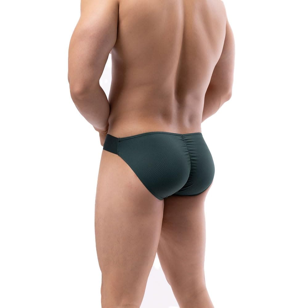Mens Bikini Briefs Soft Breathable Bulge Pouch Underwear Micro Mesh Panties Scrunch Butt Underpants
