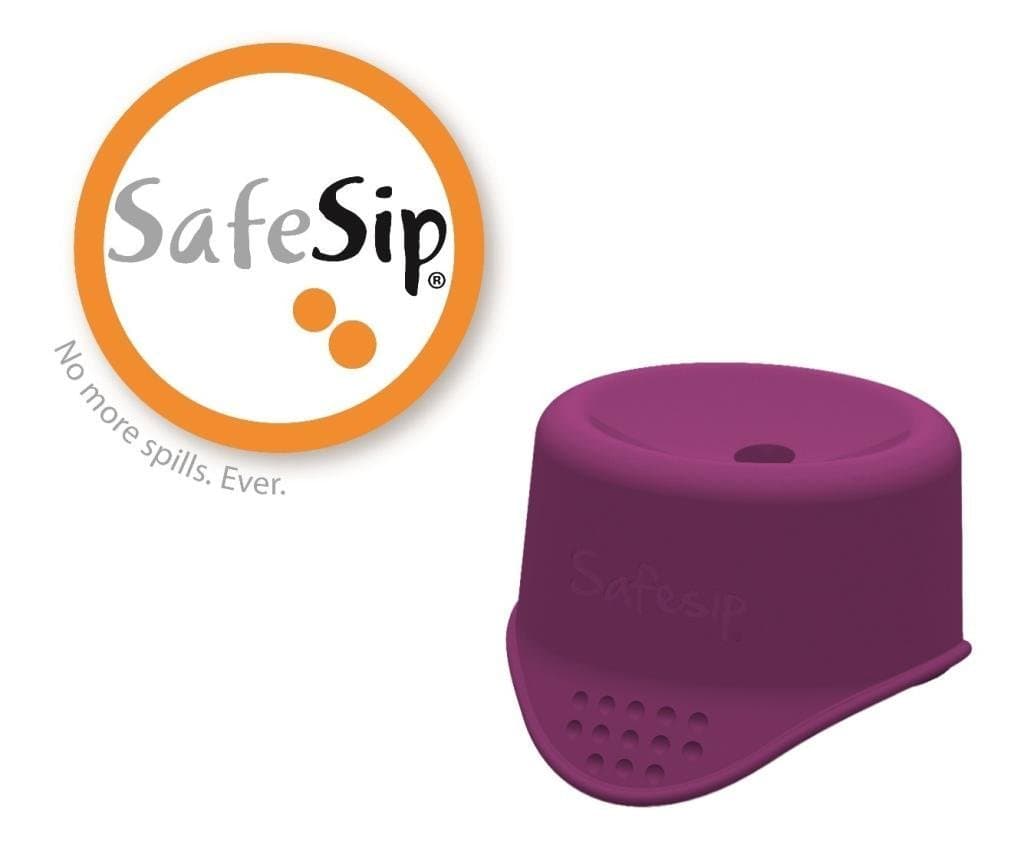 SafeSip Reusable Drinks Cover, Fits Virtually any Glass, Mug, Cup or Can (Single, Maroon)