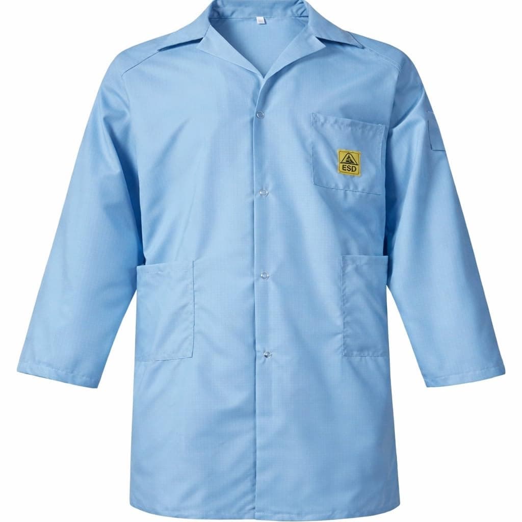SCHOFIC ANTISTATIC [ESD] SAFE Unisex Lab Coat/Apron/Jackets [Medium] -Blue
