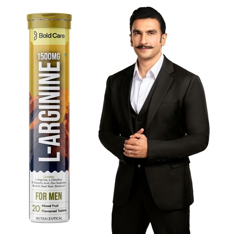 L-Arginine & L-Citrulline Effervescent Tablets (Pack of 1 (20 Tablets)) 1500 mg with Brahmi, Shatavari, Beet Root for Natural Performance Support | FSSAI Compliant |