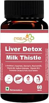 Liver Detox L-Ornithine L-Aspartate, Silymarin, Niacinamide, Vitamin B6, Sodium Selenate, Vitamin B12, Tricholine Citrate & Folic Acid Tablets