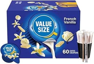 French Vanilla Coffee Creamer Singles, (60 Ct) Non-Dairy Coffee Creamer, Great for Home, Offices, Repackaged By Shmyl Emporium