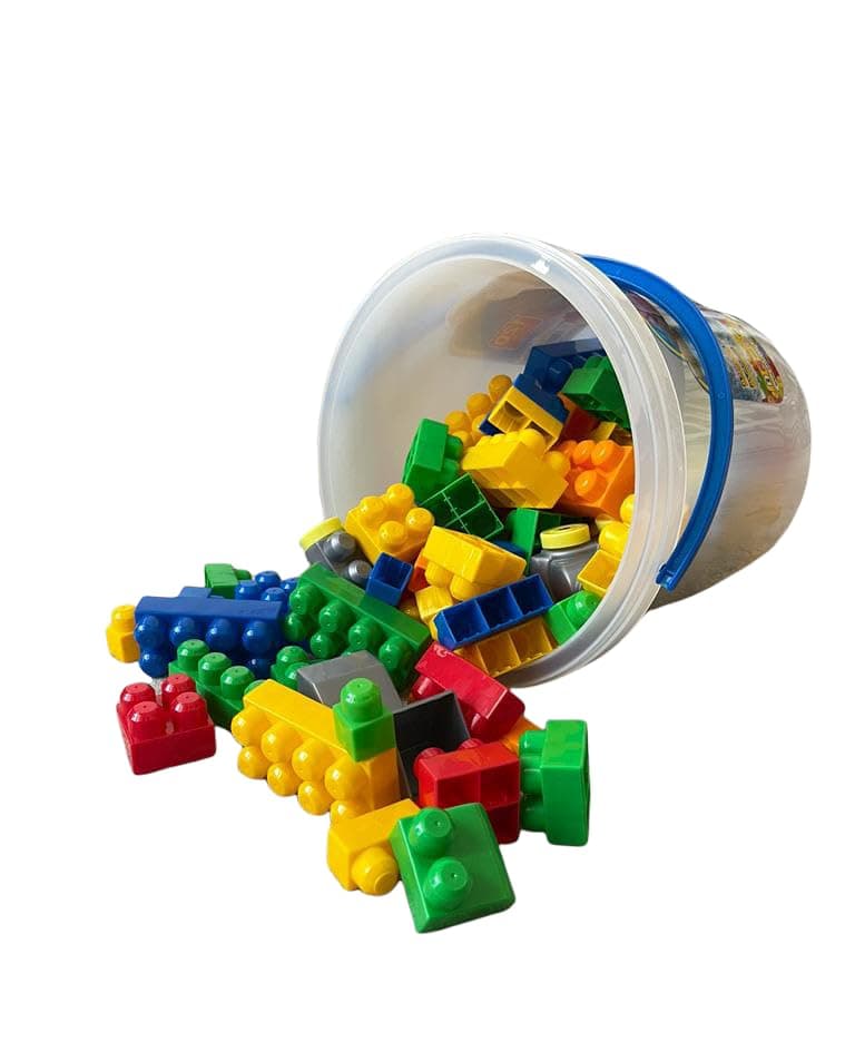 Large Building Blocks Toy Set (120 Pieces), Jumbo-sized bricks for easy construction, Educational and colorful design, safe for kids,Comes with a storage Basket