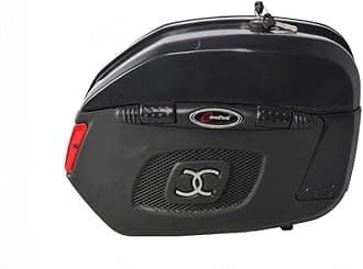 CARIZO Bike Side Luggage Box Black 18 Ltrs with Lock and Reflector Compatible with TVS Radeon