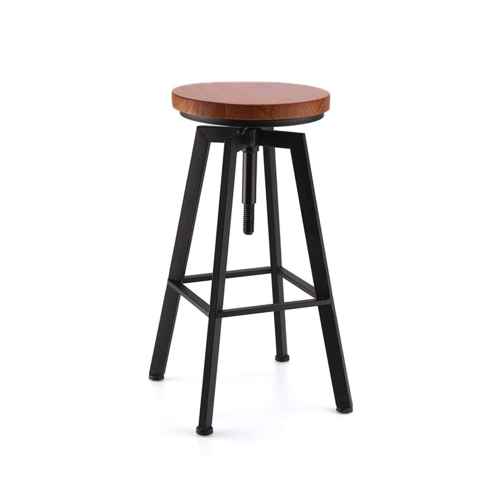 Holdfiturn Wooden Bar Stool Adjustable Swivel Perching Stool for Kitchen Breakfast Counter, Cafe, Pub