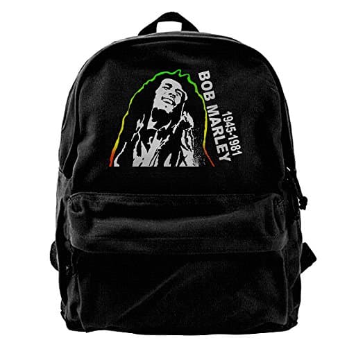 VCARETF Canvas Backpacks Bob Marley Canvas Backpack Travel Rucksack Backpack Daypack Knapsack Laptop Shoulder Bag