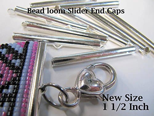 Bead Loom Slider Clasp, Silver Color, 8 Package, 1 1/2 Inch Long, Bead loom Clasp, Bracelet Findings, Bead Looming Projects