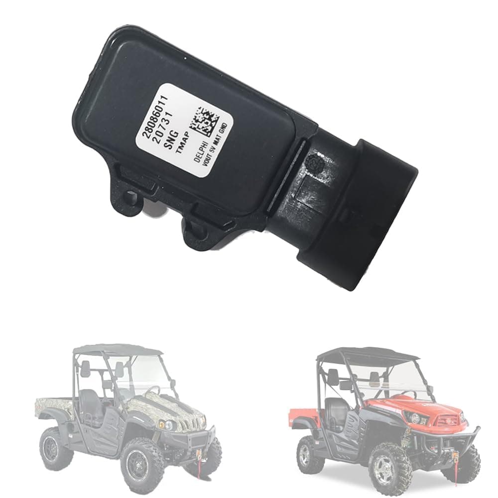 Chikia OEM Hisun MAF Temp Pressure Sensor Compatible with EFI UTV 400 450 500 550 700 750 800 1000 Coleman Outfitter 400 500 700 Cub Cadet Challenger,28086011