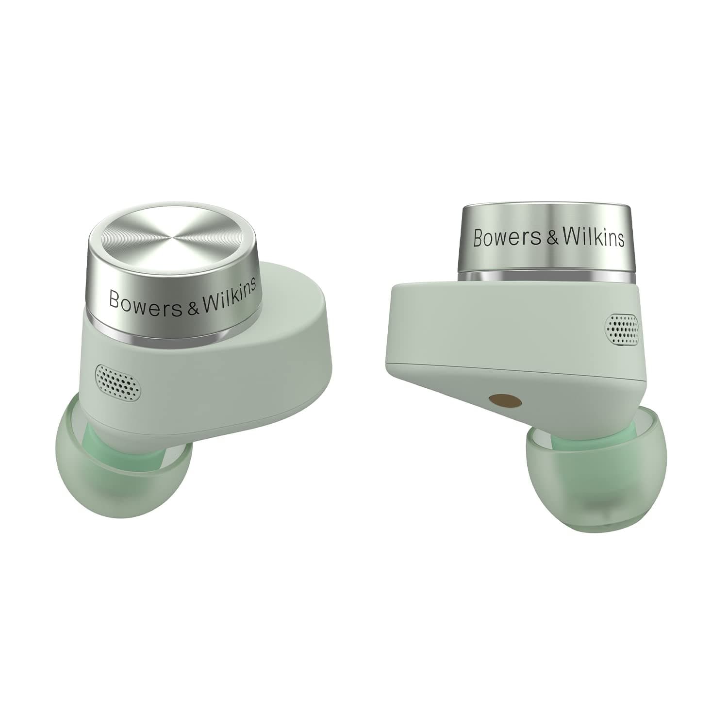 Bowers & Wilkins Pi5 S2 True Wireless Earbuds - Active Noise Cancellation, Qualcomm aptX Technology, Bluetooth, Crystal-Clear Calls, Wireless & 15-Minute Quick Charging, Sage Green
