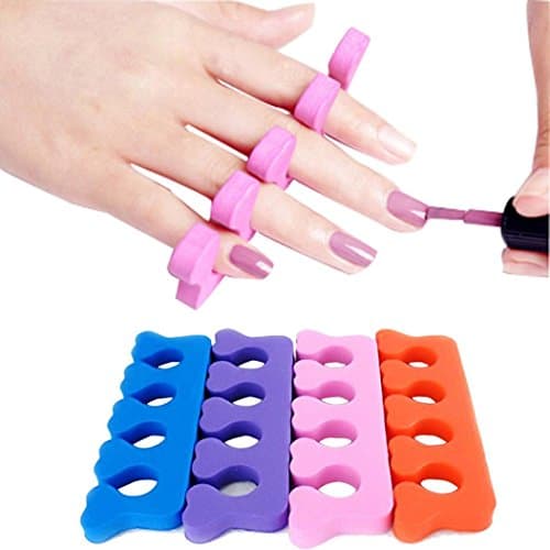LtrottedJ 100 pcs Soft Finger Toe Separator Tool Nail Art, Pedicure Manicure
