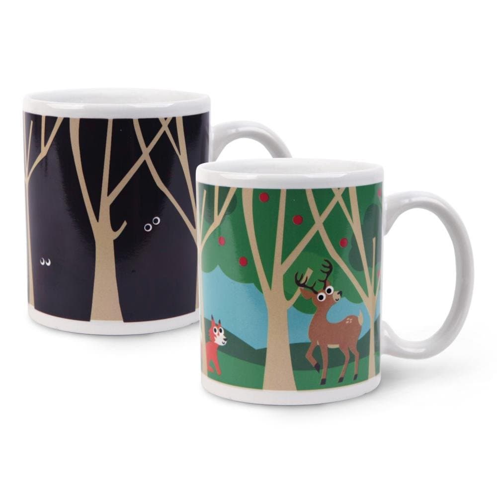 Stoneware Thermographic Ink Woodlands Morph Mug, Multi-Colour, CU85