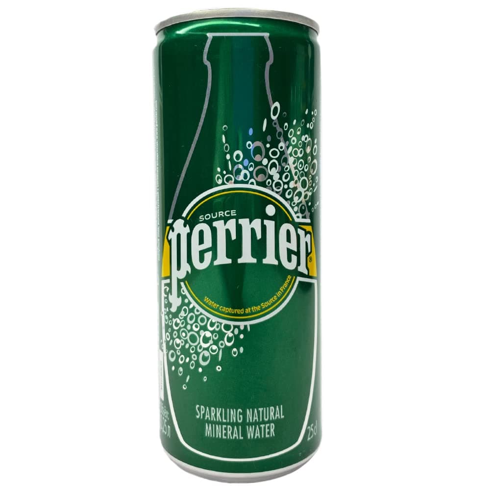 Perrier Sparkling Natural Mineral Water Can, 250 ml