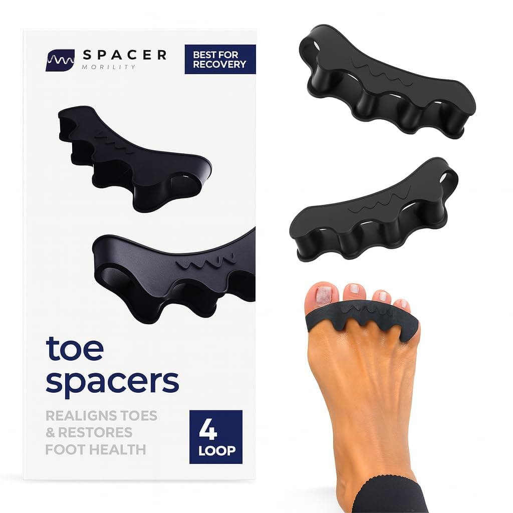 Spacer Mobility The Toe , Recovery from the Ground Up, Correct Bunions, Plantar Fasciitis, & Correct Toes | Unisex Therapeutic Toe - Relieve Foot Pain and Tension | 4-Loop (4-Loop)