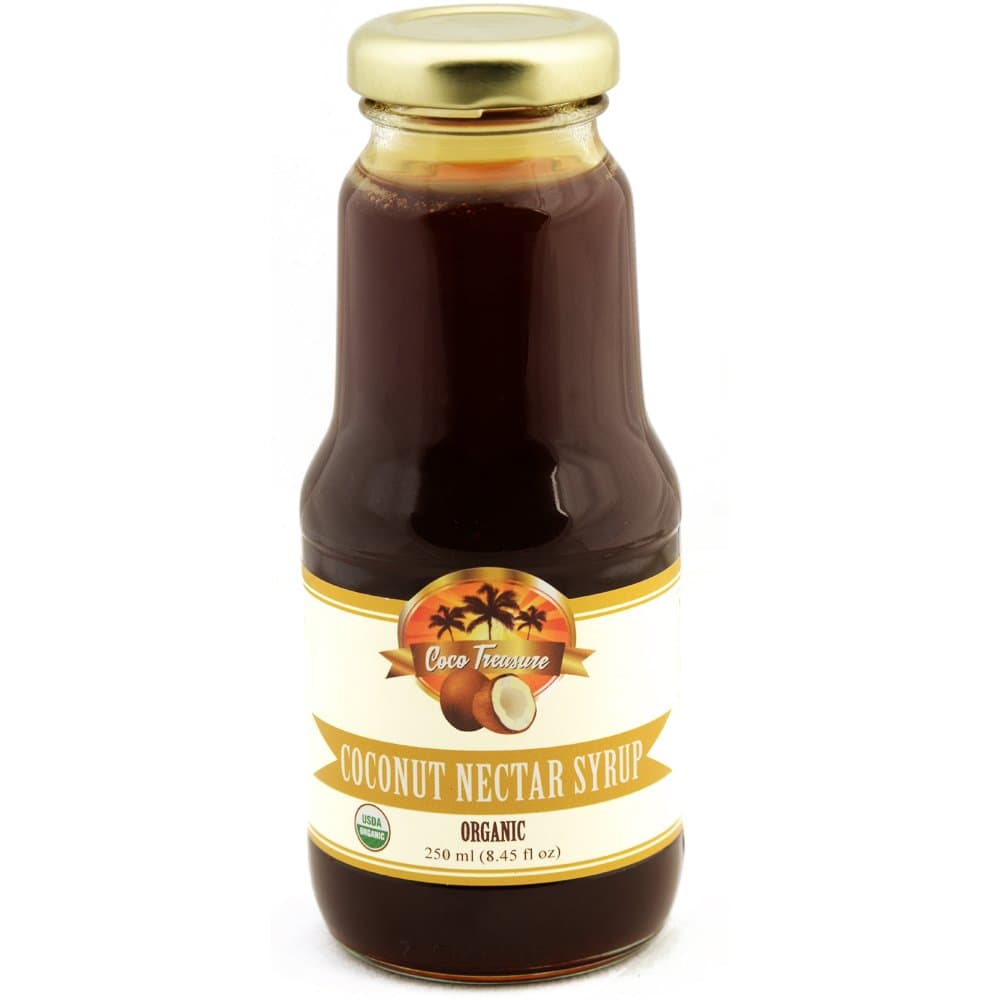 Coco Treasure Organic Coconut Nectar Syrup 8.45 Fluid Ounces - Vegan, Gluten Free, Non GMO