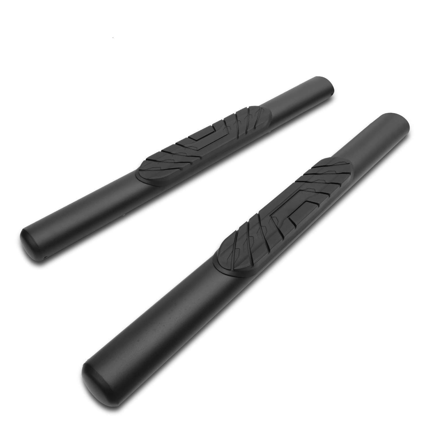 TAC 4" Side Steps Running Boards Fit 2018-2024 Jeep Wrangler JL 2 Door SUV Oval Texture Black Side Bars Step Rails Nerf Bar Off Road Accessories 2pcs