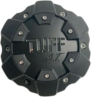 TUFF at Wheels C611901 CB3C C706901 Matte Black Chrome Logo Wheel Center Cap