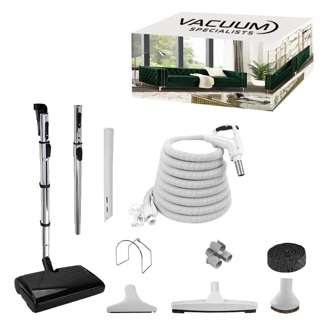Vacuum Specialists Rugmaster Central Vacuum Accessory Kit fits Beam, Electrolux, Canavac, Kenmore, DuoVac, Hoover and More