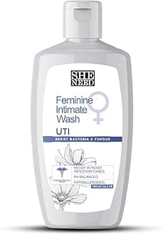 UTI relief Feminine Intimate Wash - Reduces Yeast Infection, Protects Against UTI And Itching With Ph-3.5. 100% Natural with Thyme Extracts And Tea Tree Oil - 120 ML