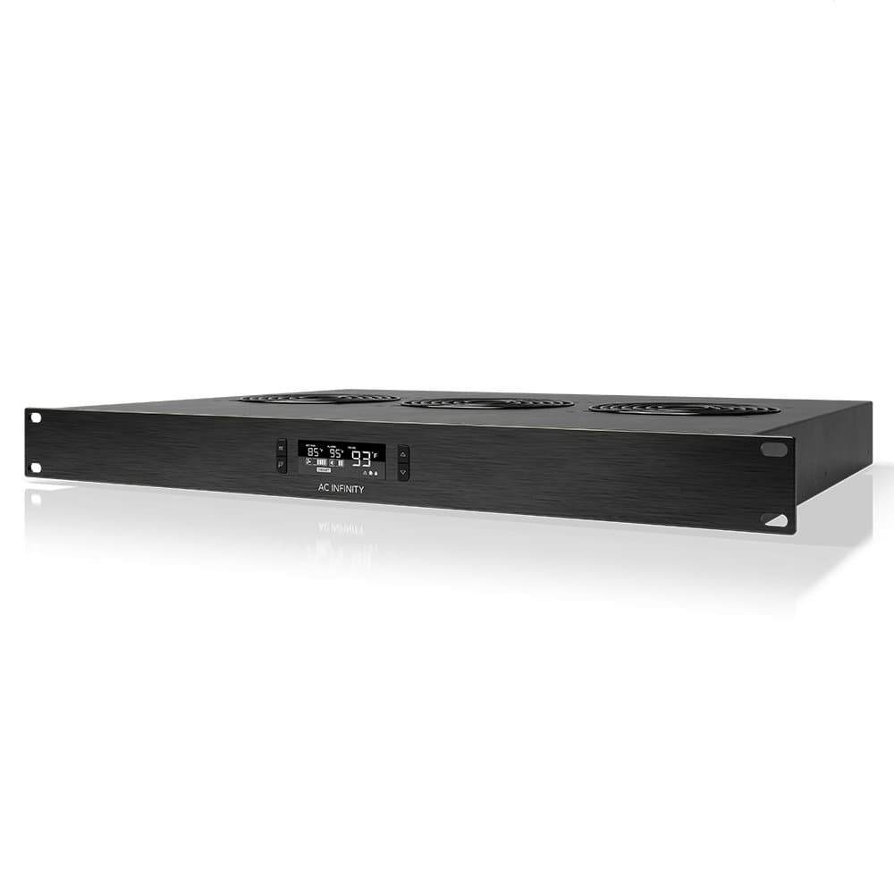AC Infinity CLOUDPLATE T2, Rack Mount Fan 1U, Top Exhaust Airflow, for Cooling AV, Home Theater, Network 48cm Racks, 19-Inch