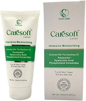 CARESOFT Moisturizing Lotion with Pentavitin, Hyaluronic Acid and Phospholipid Ceramides For All Skin Types and Every Day Use