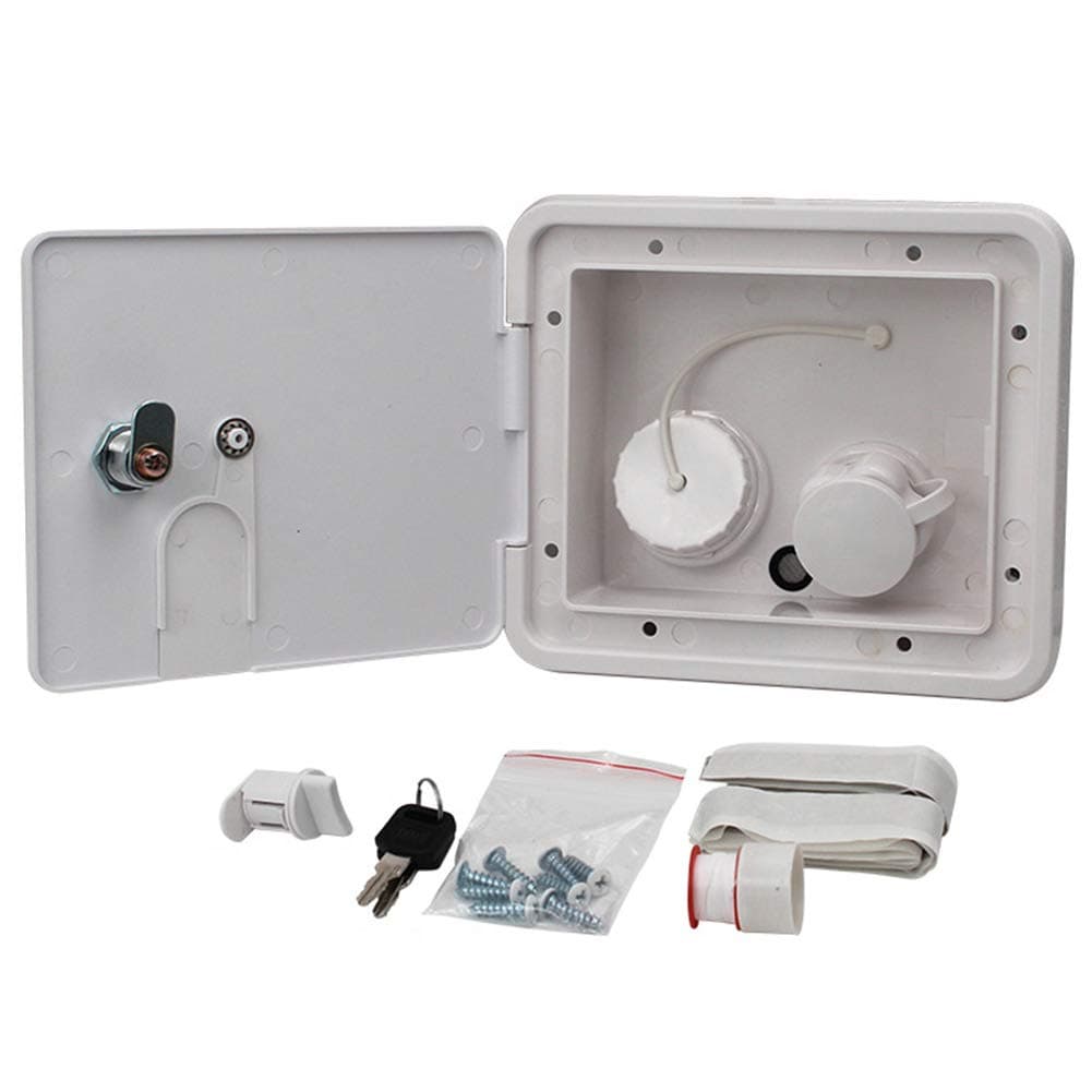 Gravity City Water Inlet Fill Dish Hatch Lock for RV Trailer Cars for Most Fresh Water Inlets on RV Motorhomes Caravans & Boats