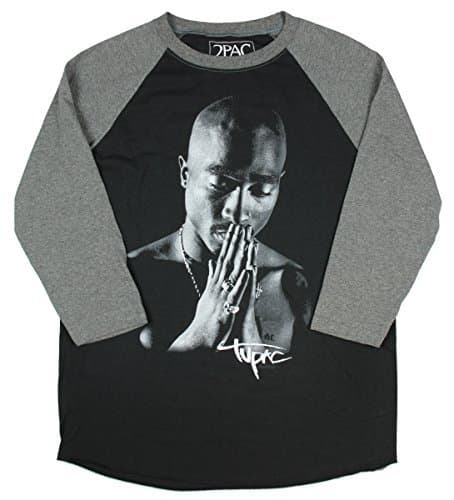 Tupac 3/4 Sleeve Raglan Graphic T-Shirt