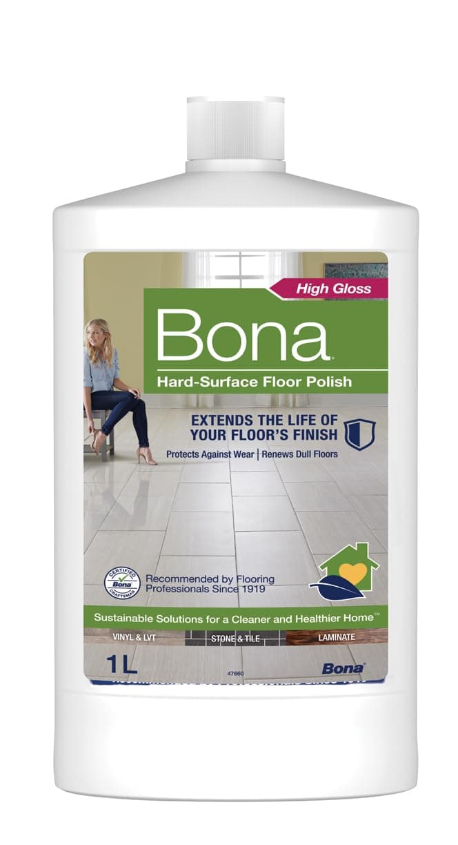 Hard-Surface Floor Polish, Gloss, 1 Litre
