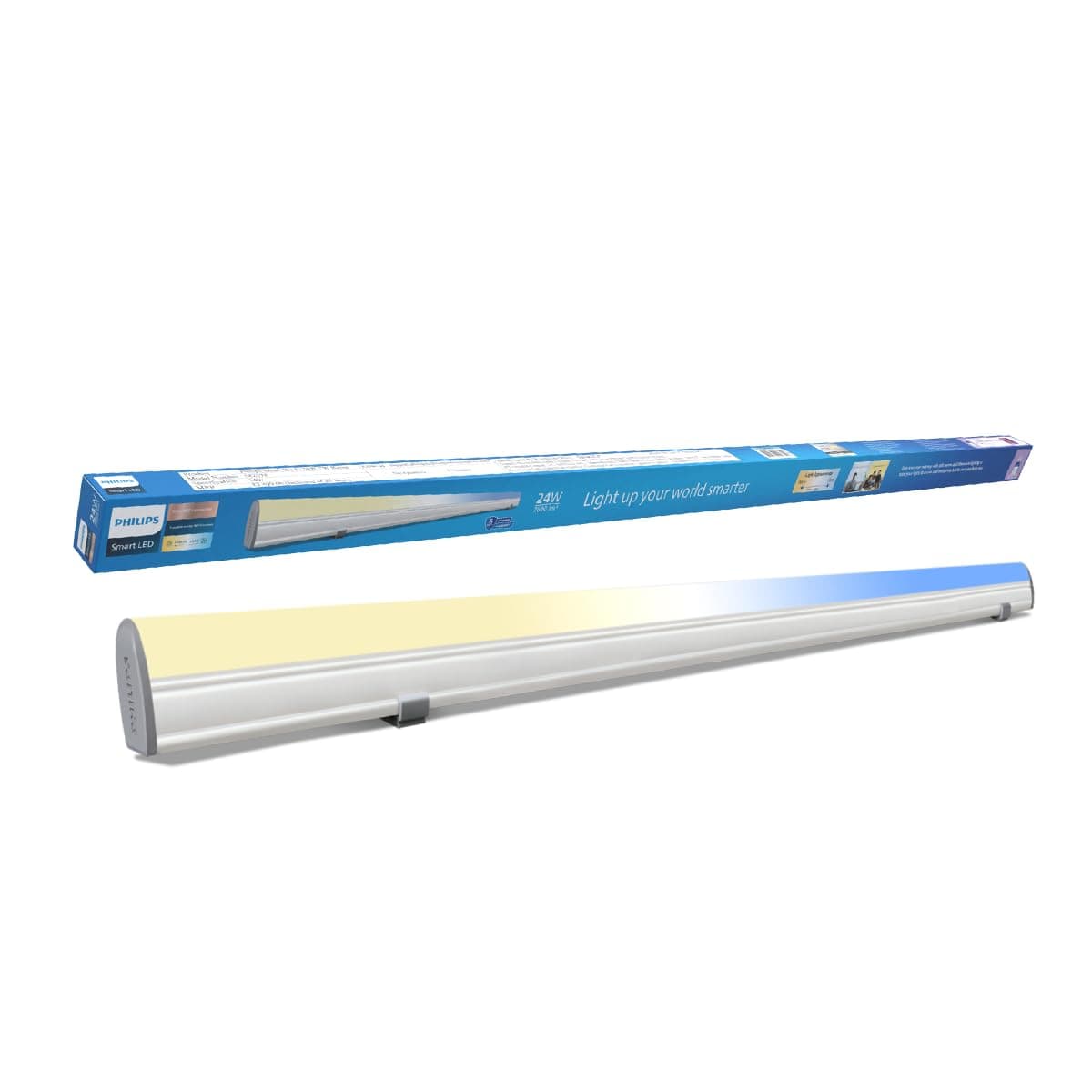 Smart Wi-Fi LED Batten 24-Watt WiZ Connected (Pack of 1) (Shades of White + Tuneable + Dimmable + Pre-Set Modes) (Compatible with Amazon Alexa and Google Assistant), Pack of 1