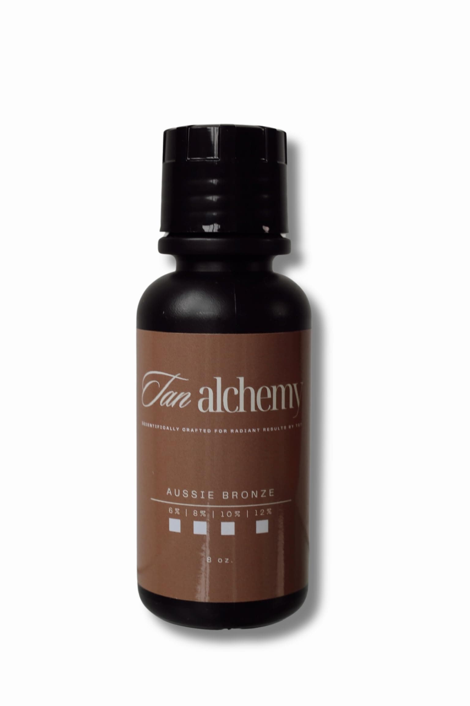 Tampa Bay Tan, Tan Alchemy, Aussie Bronze 8 oz of 10%, Med/Med Dark DHA Sunless Airbrush Spray Tanning Solution (8oz)