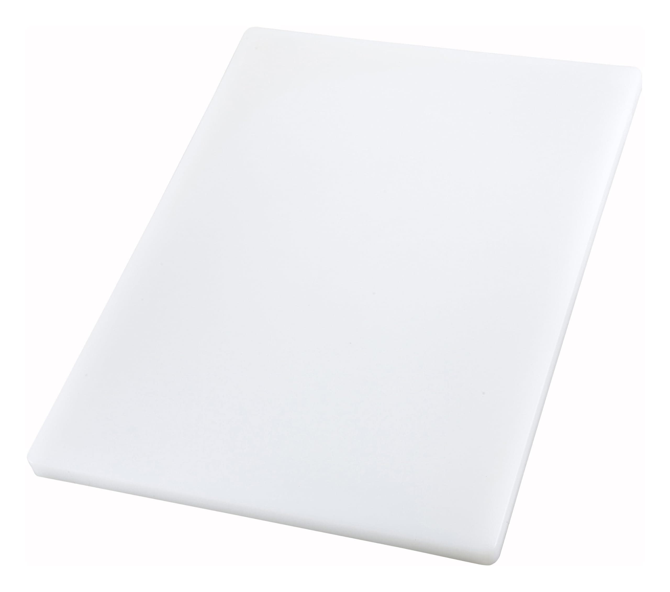Heavy-Duty Plastic Cutting Board, 15" x 20" x 1", White