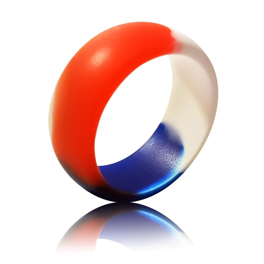 Rubber Diamonds Men's Silicone Ring - USA Edition - Wedding Band Replacement Ring for Active Lifestyles (8)