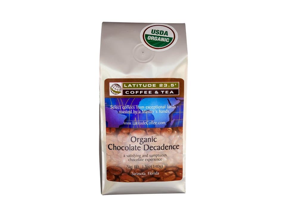 Latitude 23.5 Coffee and Tea Organic, Chocolate Decadence, 12 Ounce