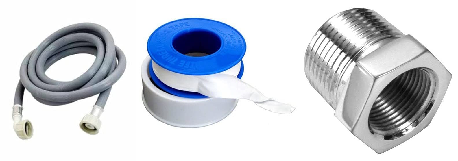 Abbasali Washing Machine Inlet Pipe With Teflon And Reducer For Angle Valve (2 Mtr)