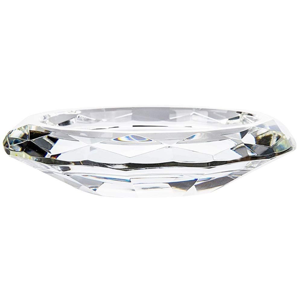 Crystal Candle Holders Pillar Candlestick Decorations for Home Party Dinner Christmas Suitable for Large Cylindrical Candles Hand-Cut 4.3'' X 1'' Clear